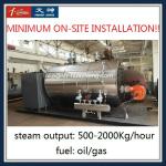 1000Kg/h Diesel Steam Boiler For Food Industries