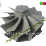 Superalloy turbine wheel used for marine turbocharger part