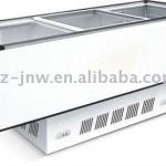 SSD-800II Island glass door freezer for food and beverage freezer passed ISO9001