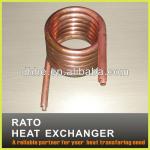 Heat exchanger double wall copper tube coil