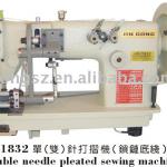 double needle pleated sewing machine