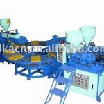 three color PVC shoes Upper Moulding Machine