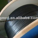 Metalic card clothing on fabric waste recycling machine