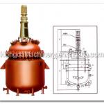 Jacketed glass lined reactor