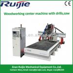 Furniture making machines with saw blade and drills RJ1325/Table moving