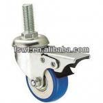 Light Duty Biaxial PVC Screw Swivel Caster Wheel With Brake