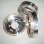 Diamond wheel for straight line edge beveling machine