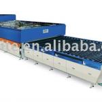 Reciprocating horizontal flat glass tempering furnace