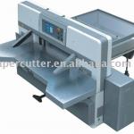 Touch screen double worm wheel double guide worm paper guillotine cutter