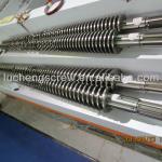 screw barrel design/PP,PE,PVC,PET,ABS,PPR for SJS plastic extruder machine conical twin screw and barrel