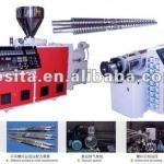 Twin screw Plastic extruder/ pvc pipe.