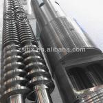 conical twin screw barrel for PVC pipe/Cincinnti Battenfeld KMD twin screw and barrel/ bimetallic screw barrel