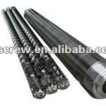 Screw and barrel for plastic extruder machine