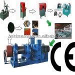Most Popular ! All kinds of waste tyre cutting machine / waste tyre recycling line